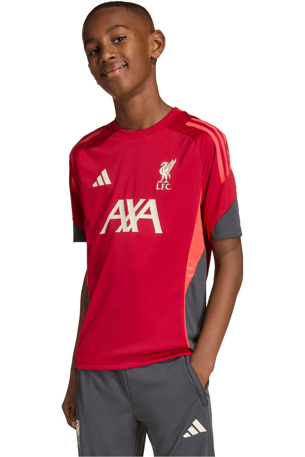 adidas camiseta de fútbol oficiales niño TRAINING LIVERPOOL FC TIRO 25 COMPET vista frontal