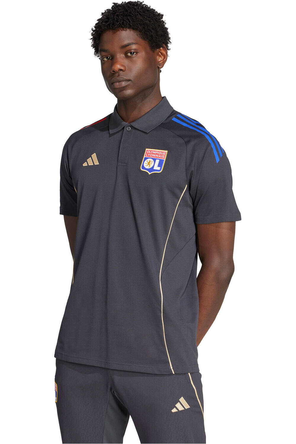 adidas camiseta de fútbol oficiales OLYMPIQUE DE LYON TIRO25 COMPETITION vista frontal