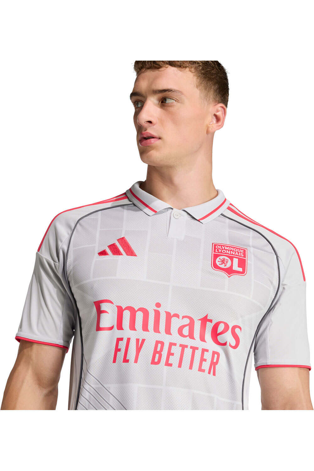 adidas camiseta de fútbol oficiales O.LYON 26 3 JSY vista detalle