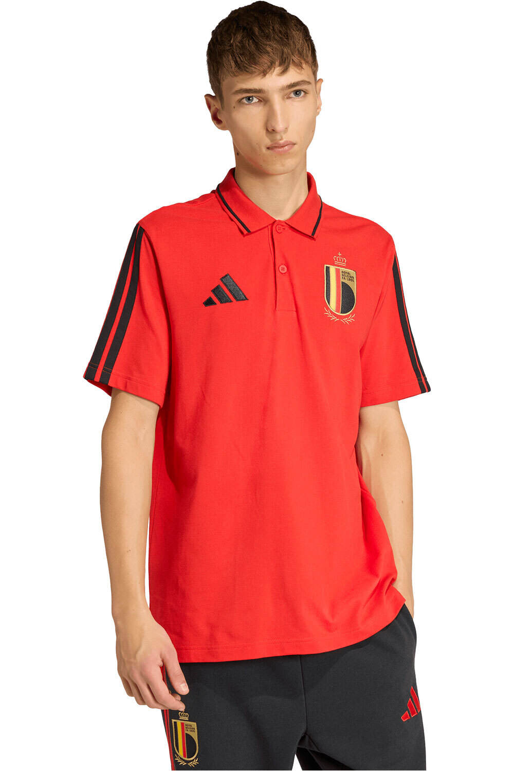 adidas camiseta de fútbol oficiales POLO BLGICA DNA vista frontal