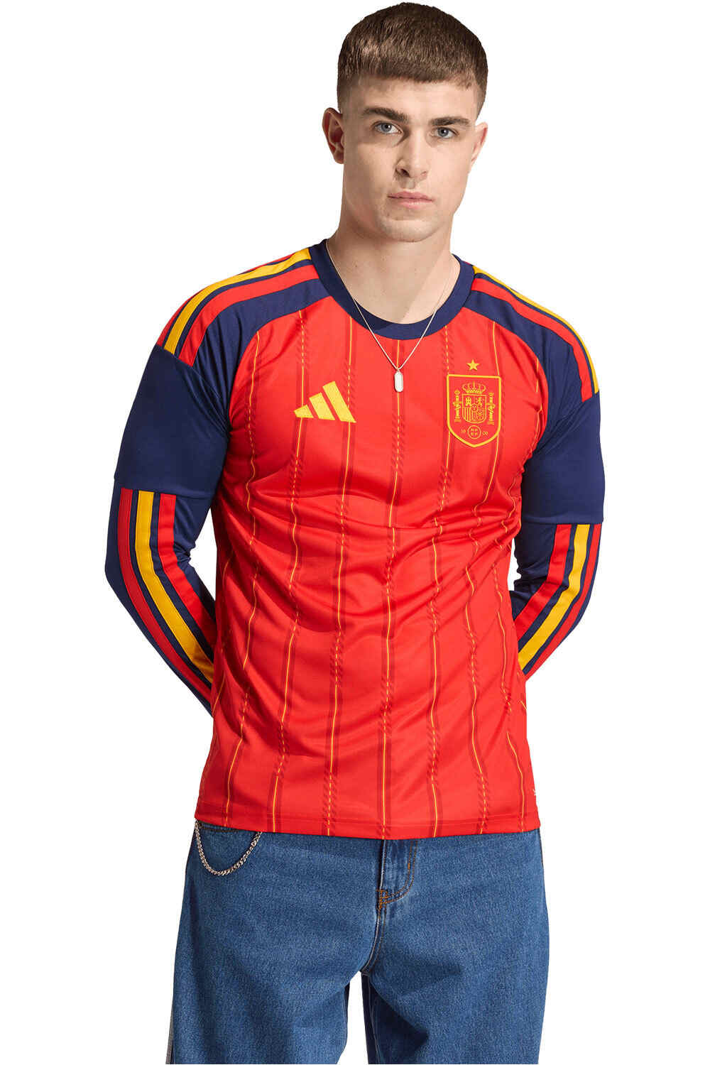 adidas camiseta de fútbol oficiales PRIMERA EQUIPACION ESPANA 26 vista frontal