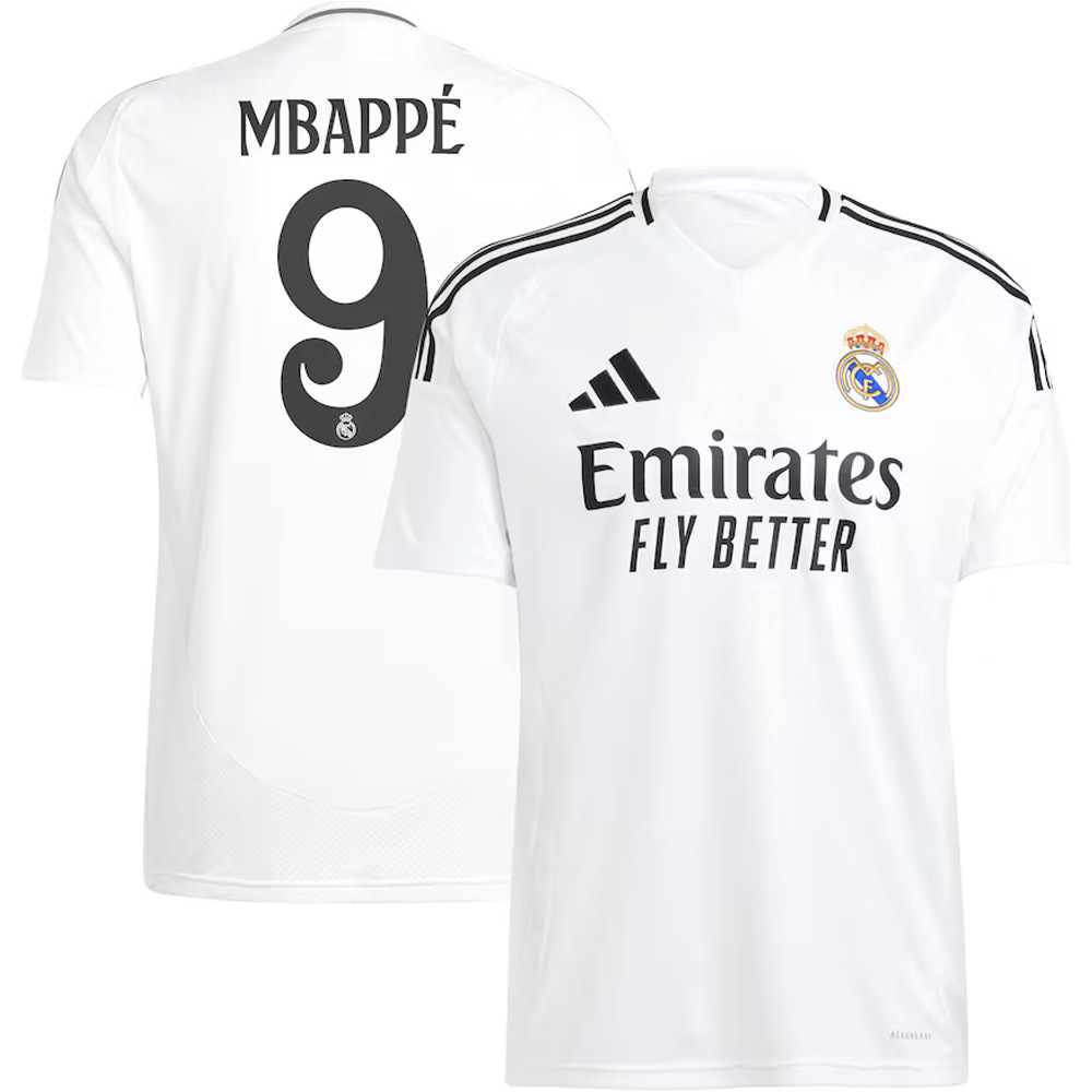 adidas camiseta de fútbol oficiales R.MADRID 25 MBAPPE H JSY BL vista frontal