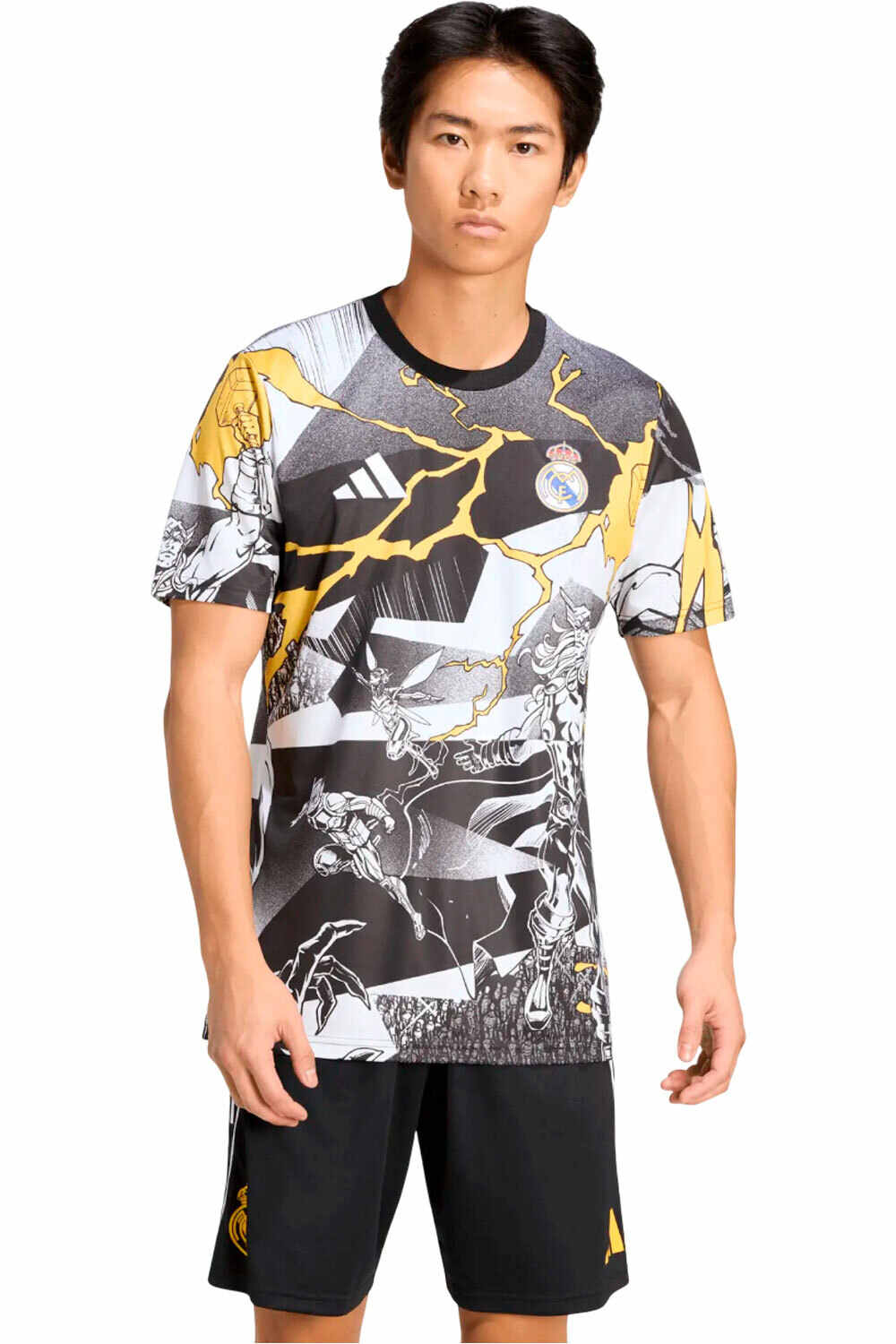 adidas camiseta de fútbol oficiales R.MADRID 26 PREMATCH vista frontal