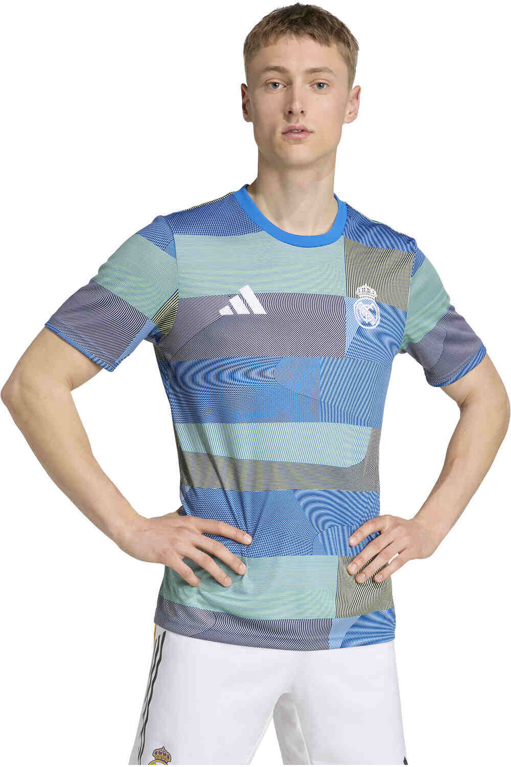 adidas camiseta de fútbol oficiales R.MADRID 26 PRESHI vista frontal