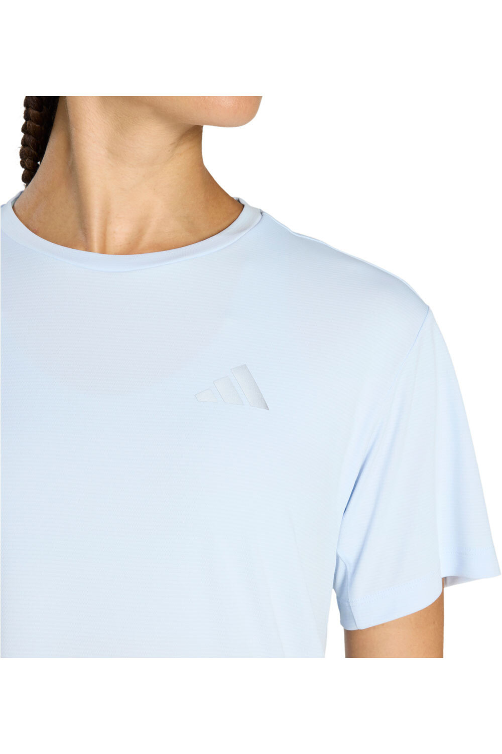 adidas camiseta entrenamiento manga corta mujer Run Ess Tee W vista detalle