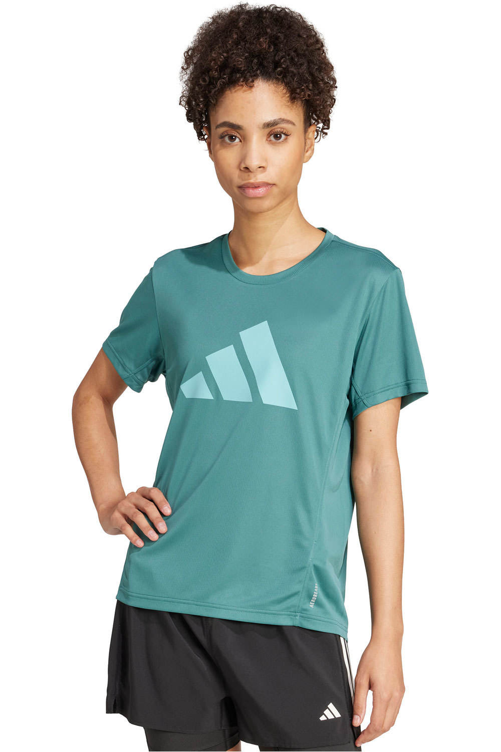 adidas camiseta entrenamiento manga corta mujer RUN IT TEE vista frontal