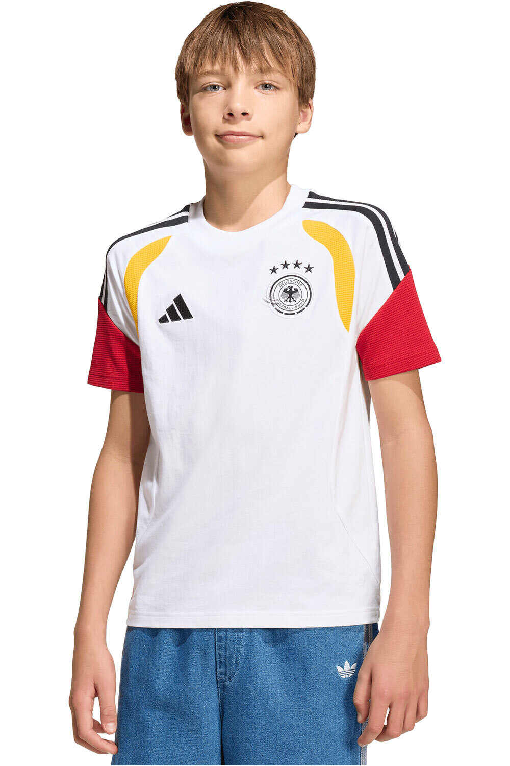 adidas camiseta entrenamiento niño ALEMANIA 26 TEEY BLRO vista frontal
