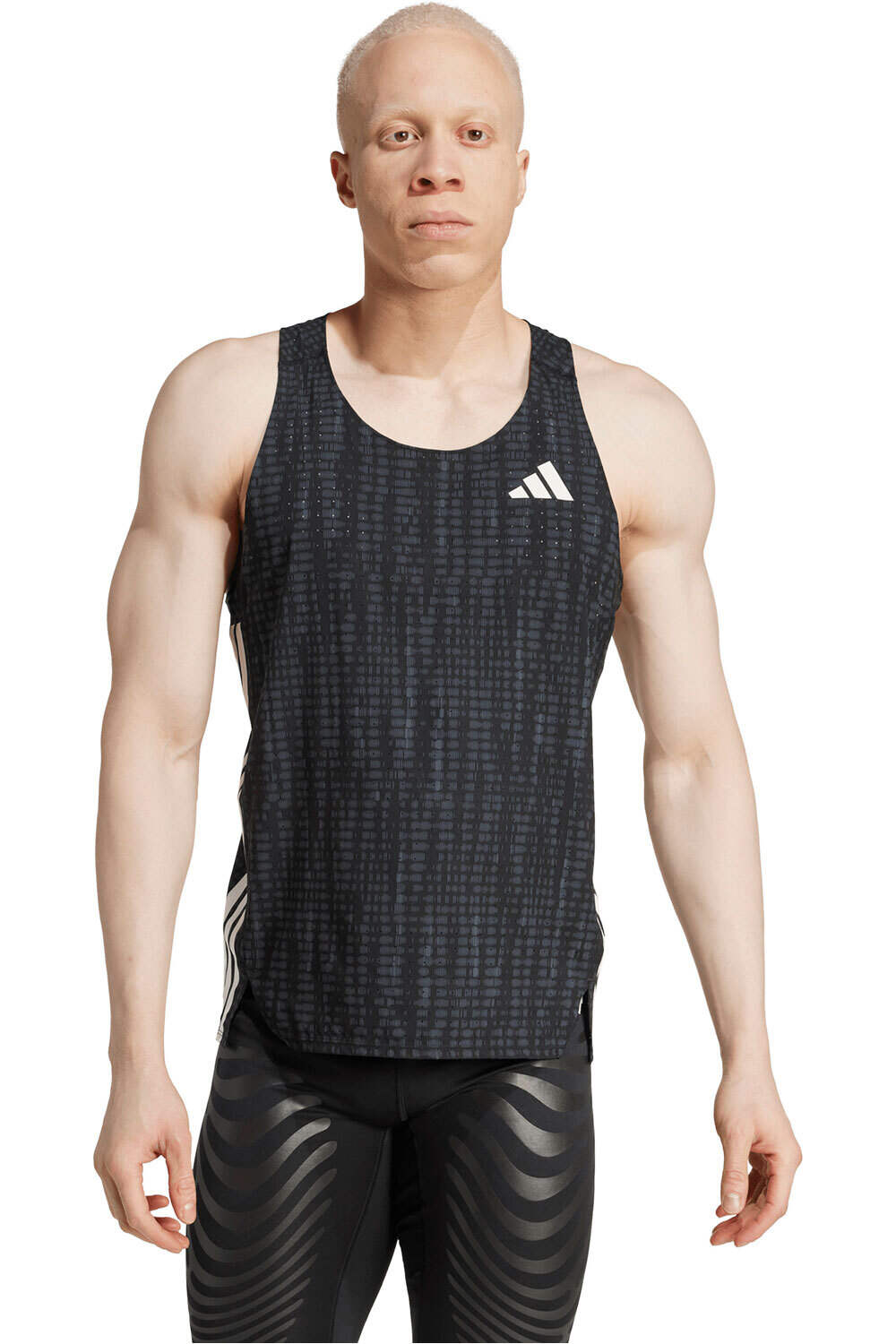 adidas camiseta entrenamiento tirantes hombre ADIZERO RUNNING vista frontal