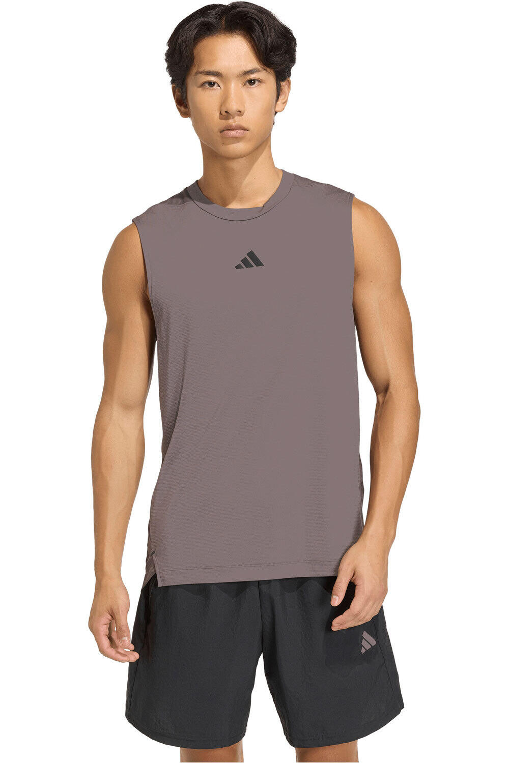 adidas camiseta fitness hombre D4T POWER 3 BANDAS vista frontal