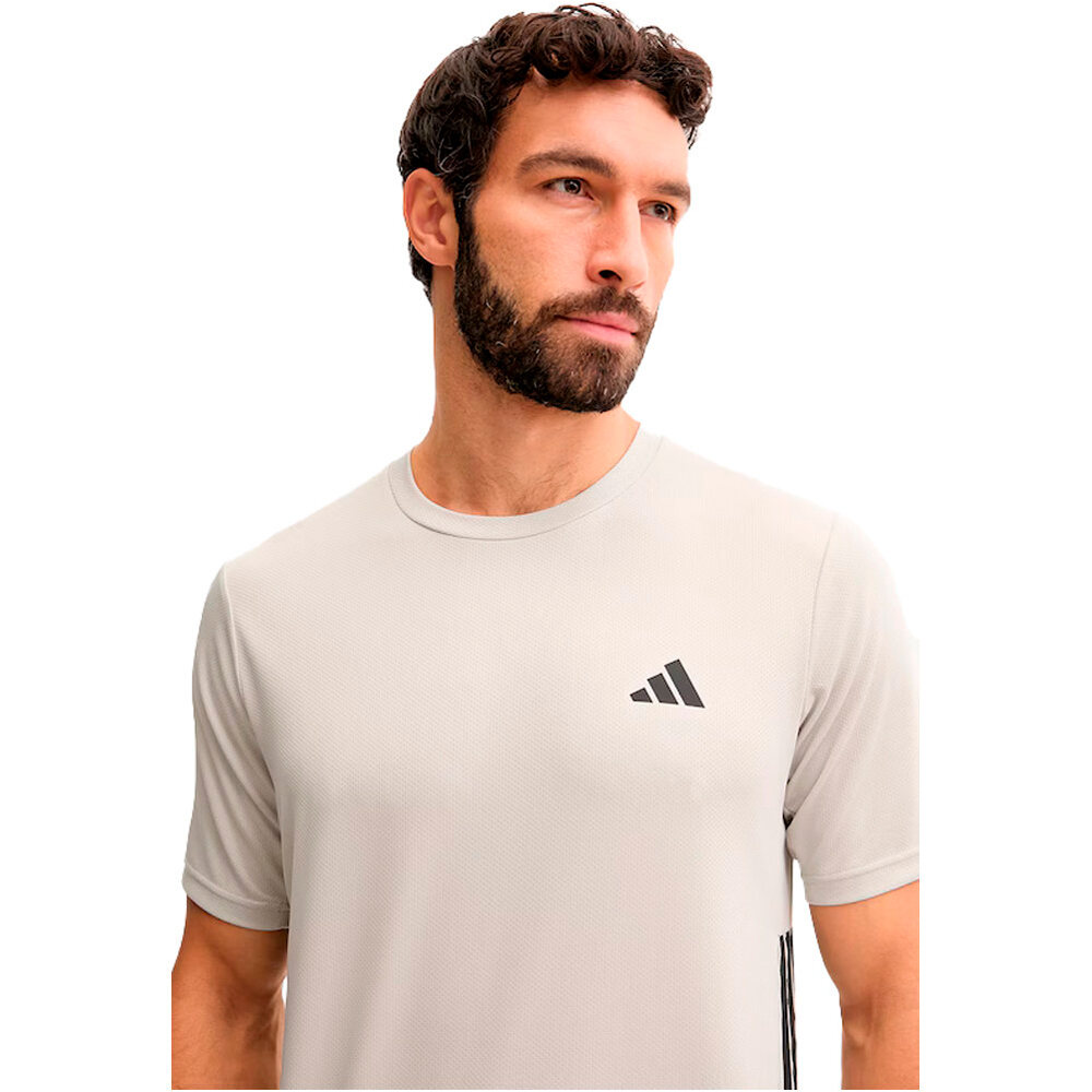 adidas camiseta fitness hombre ESSENTIALS BASE 3 STRIPES vista detalle