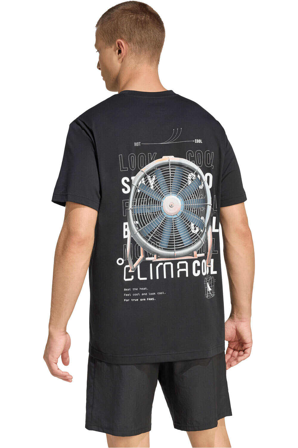 adidas camiseta fitness hombre ESTAMPADA CLIMACOOL TECH vista trasera