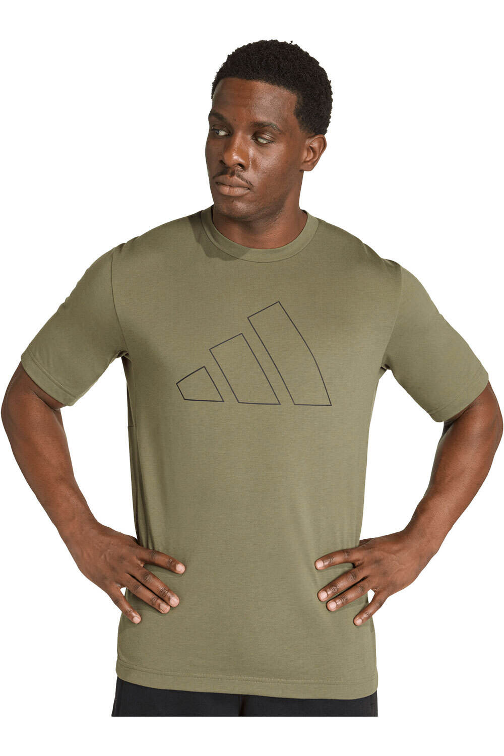 adidas camiseta fitness hombre LOGOTIPO ESSENTIALS FEELREADY vista detalle