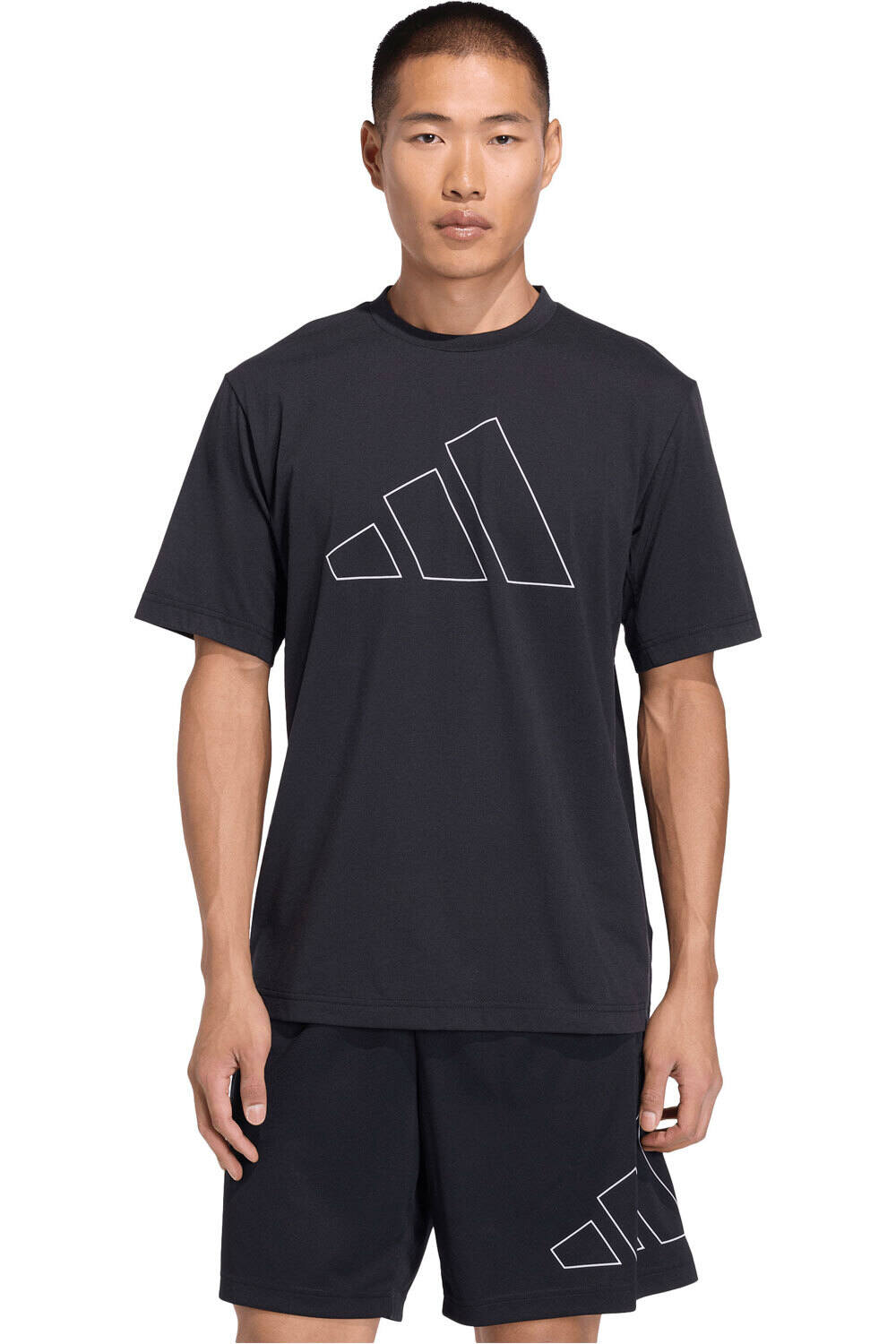adidas camiseta fitness hombre LOGOTIPO ESSENTIALS FEELREADY vista frontal