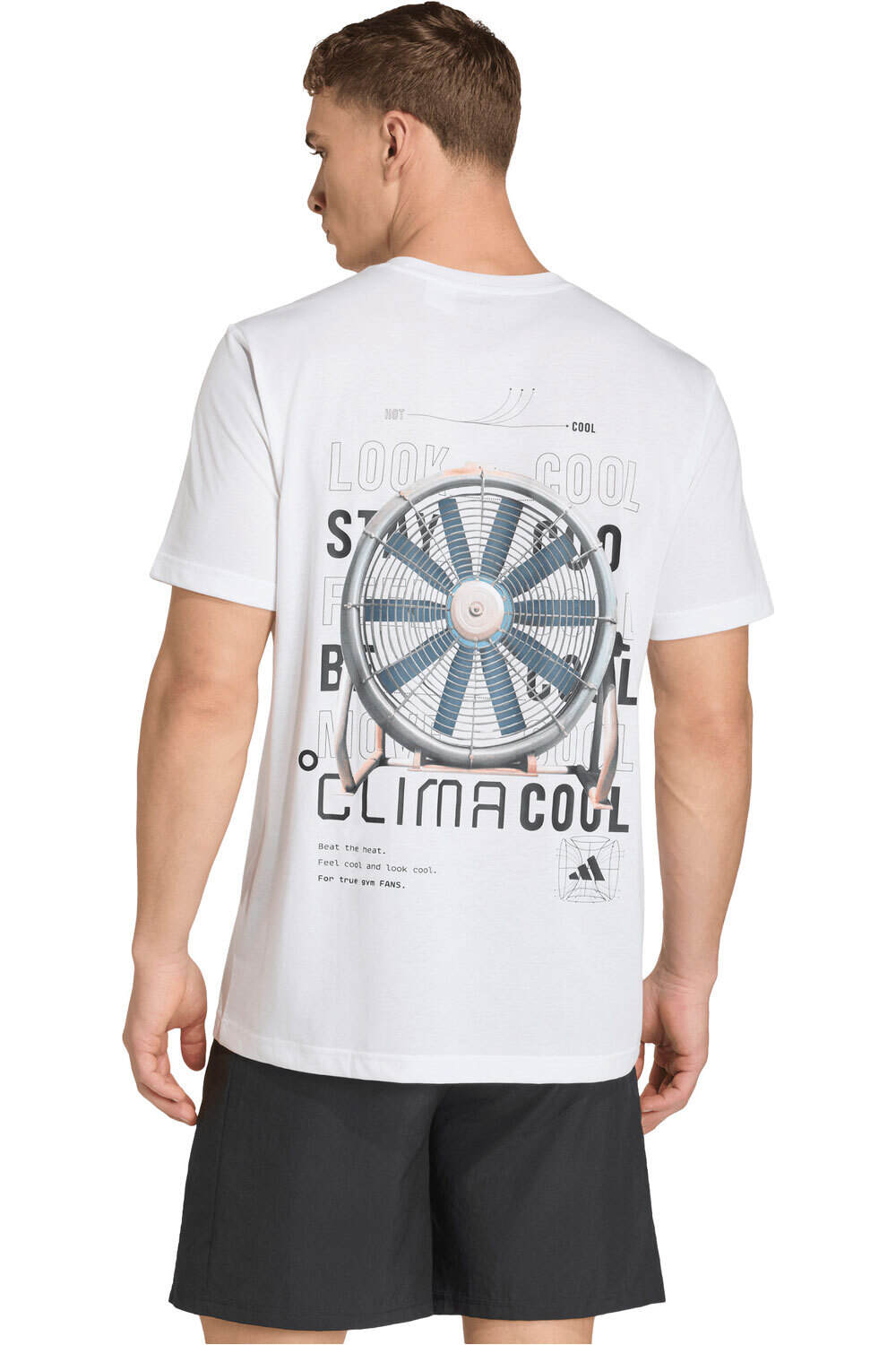 adidas camiseta fitness hombre M TECH G T vista trasera