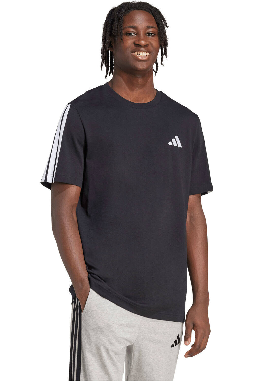 adidas camiseta manga corta hombre 3-STRIPES vista detalle