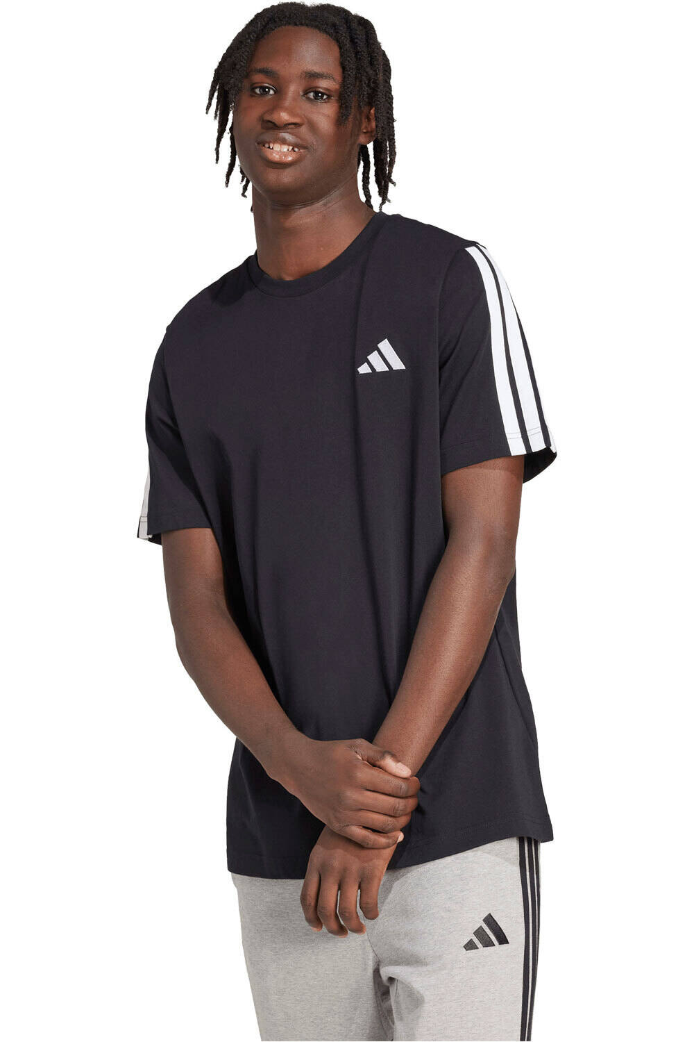 adidas camiseta manga corta hombre 3-STRIPES vista frontal