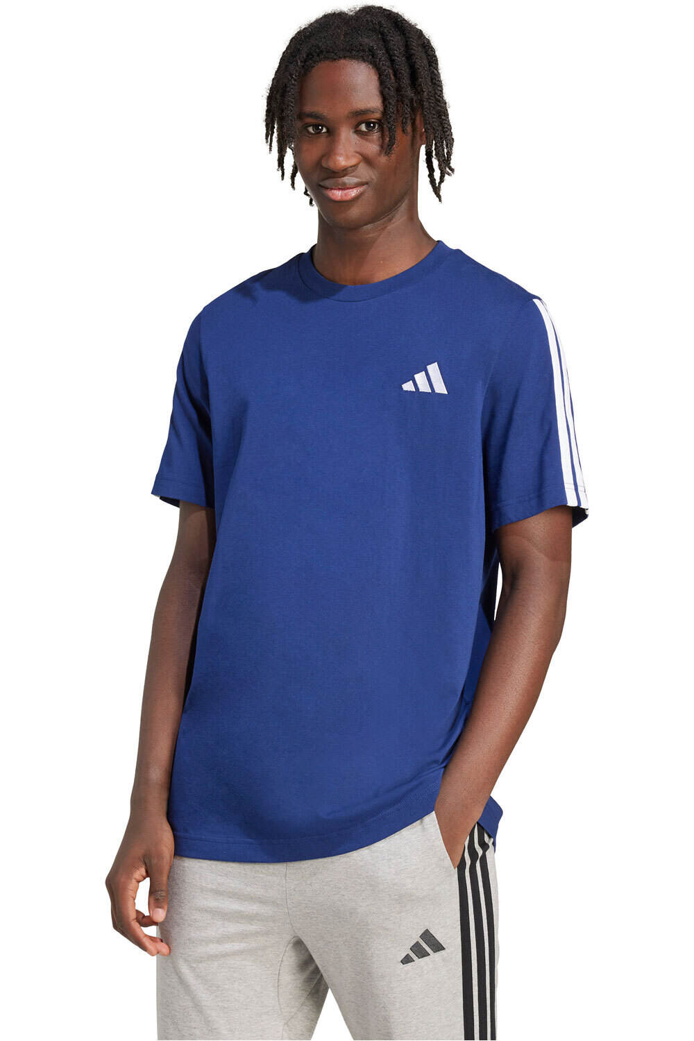 adidas camiseta manga corta hombre 3-STRIPES vista frontal