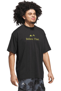 adidas camiseta manga corta hombre ANTHONY EDWARDS BELIEVE THAT vista detalle