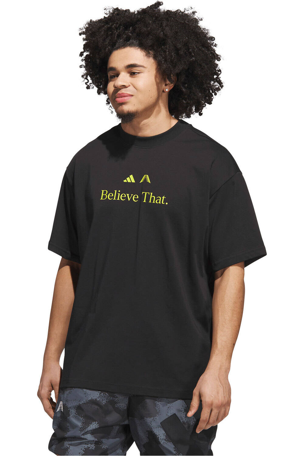 adidas camiseta manga corta hombre ANTHONY EDWARDS BELIEVE THAT vista frontal