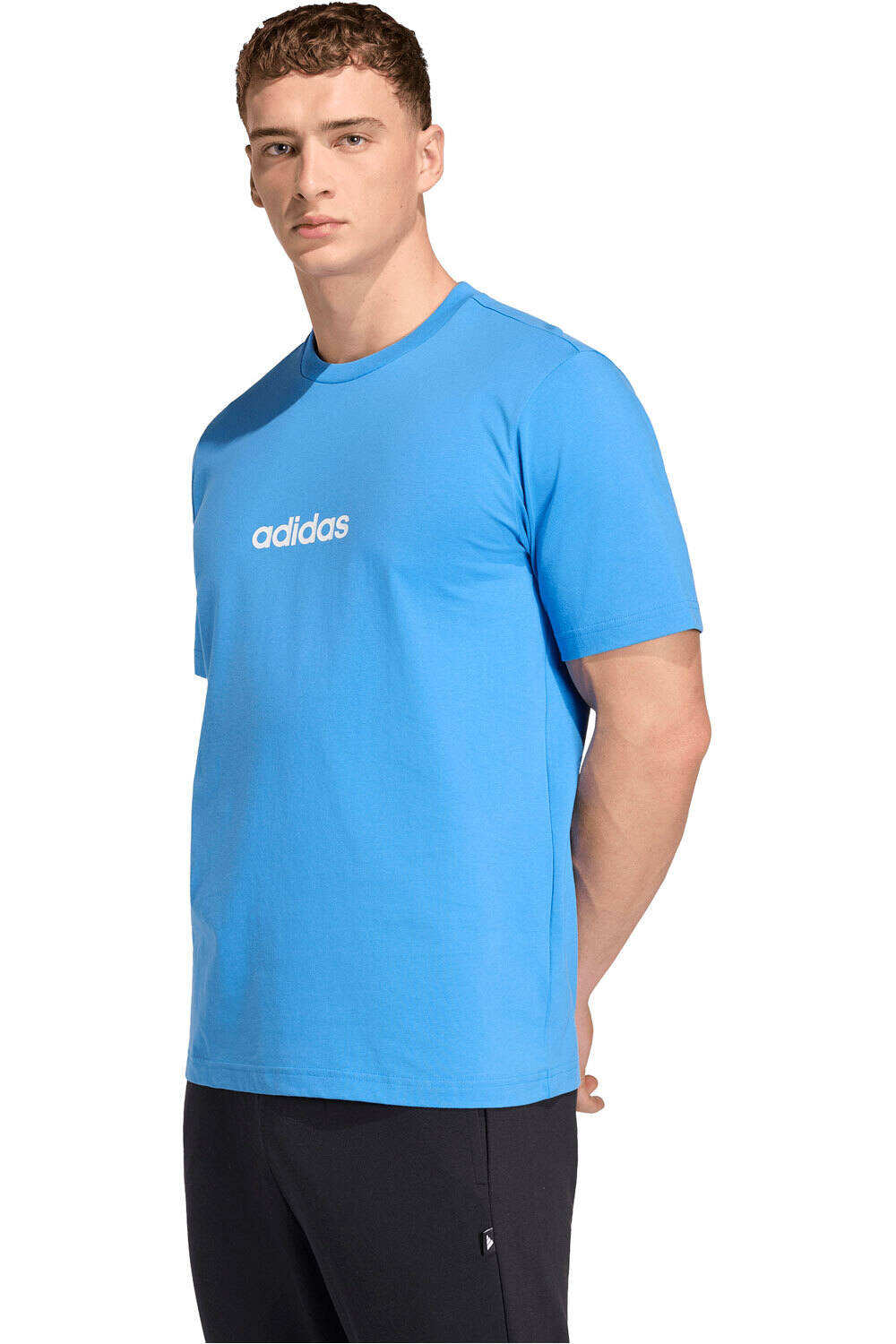 adidas camiseta manga corta hombre ESSENTIALS LINEAR SINGLE JERSEY vista frontal
