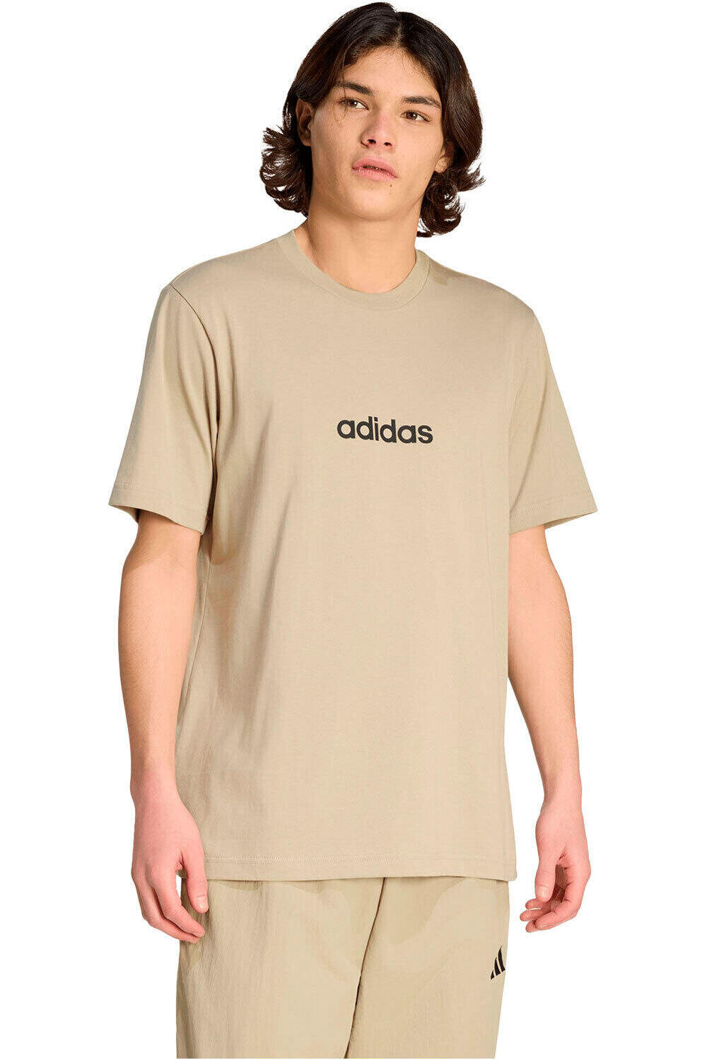 adidas camiseta manga corta hombre ESSENTIALS LINEAR SINGLE JERSEY vista frontal