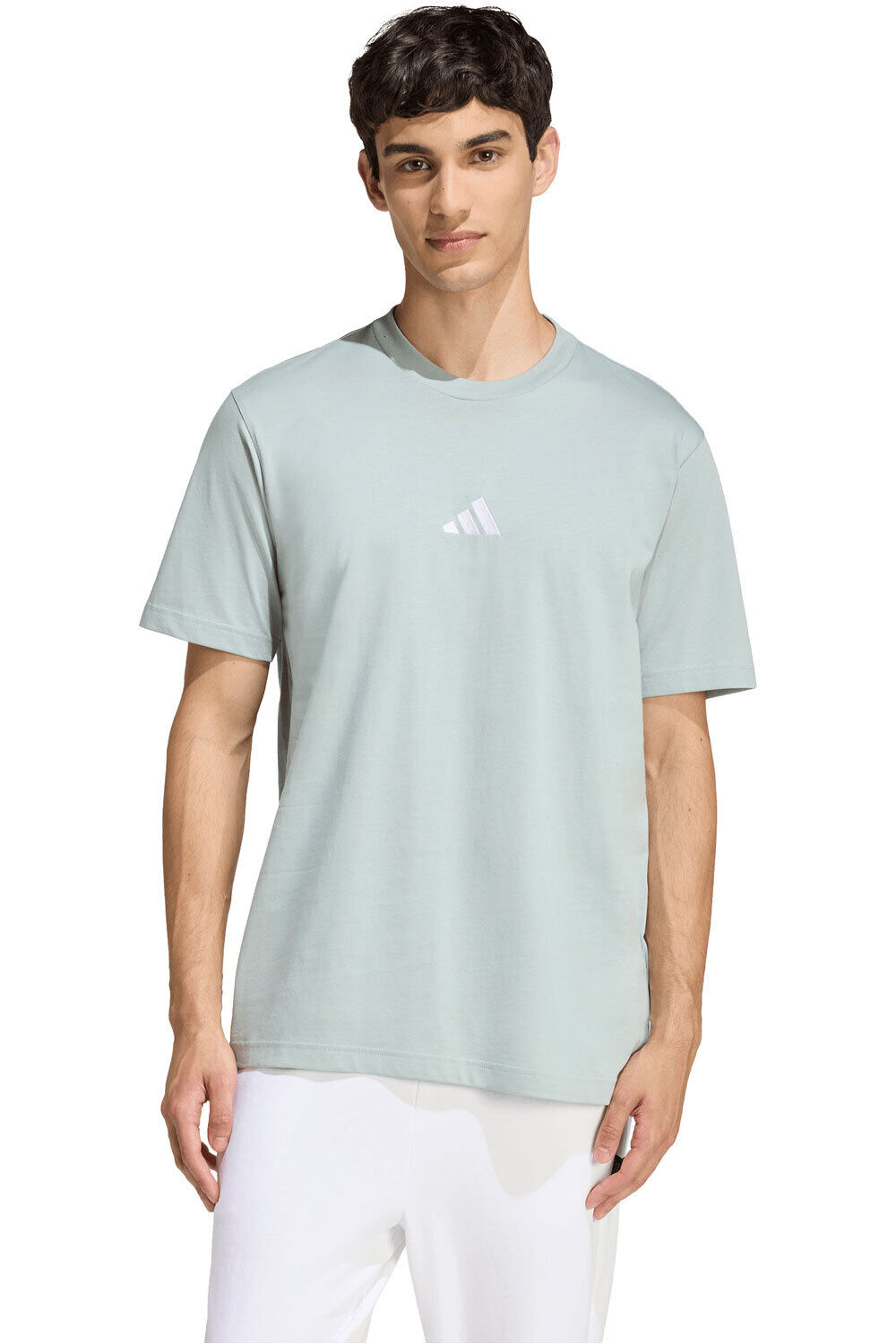 adidas camiseta manga corta hombre ESSENTIALS SMALL LOGO SINGLE JERSEY vista frontal