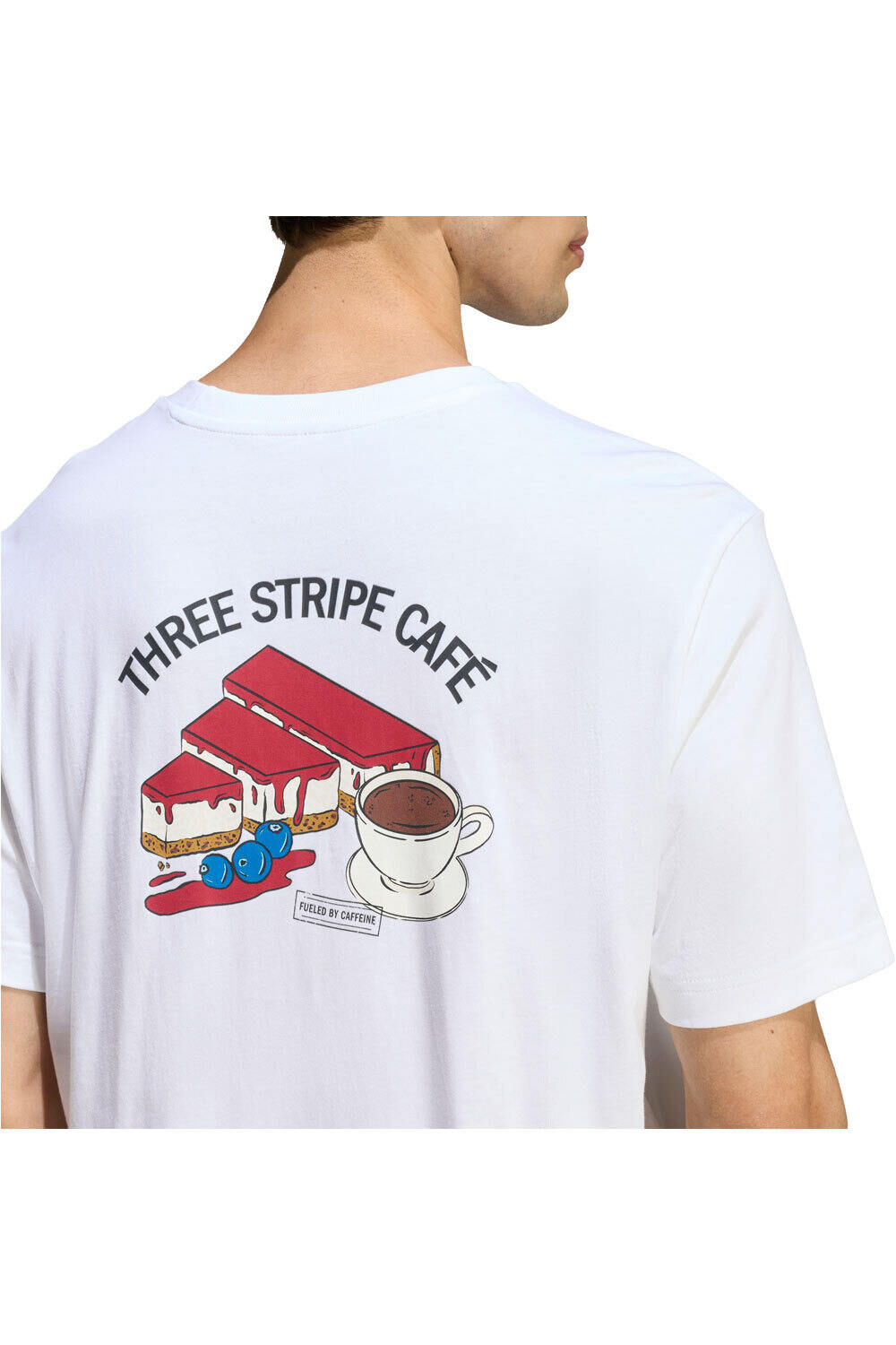 adidas camiseta manga corta hombre ESTAMPADA COFFEE CAFE CHEESECAKE vista detalle