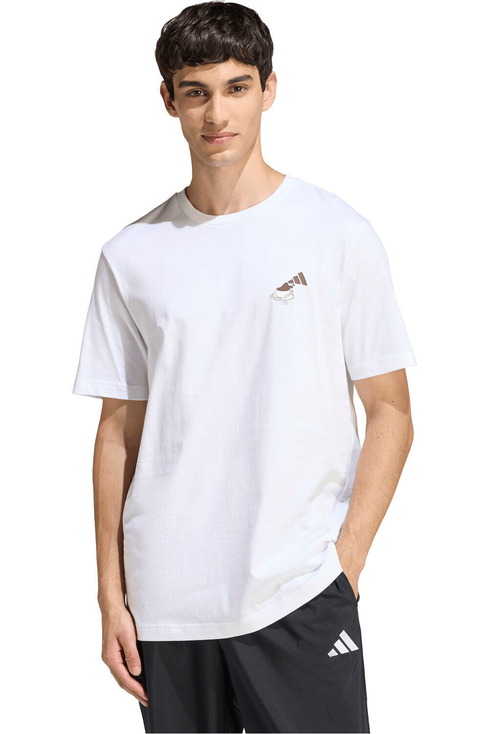 adidas camiseta manga corta hombre ESTAMPADA COFFEE CAFE CHEESECAKE vista frontal
