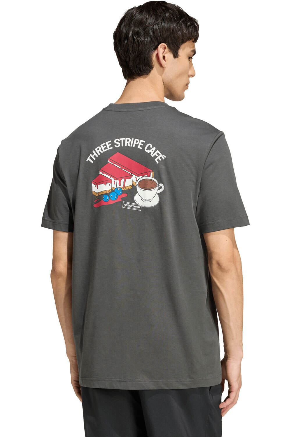 adidas camiseta manga corta hombre ESTAMPADA COFFEE CAFE CHEESECAKE vista trasera