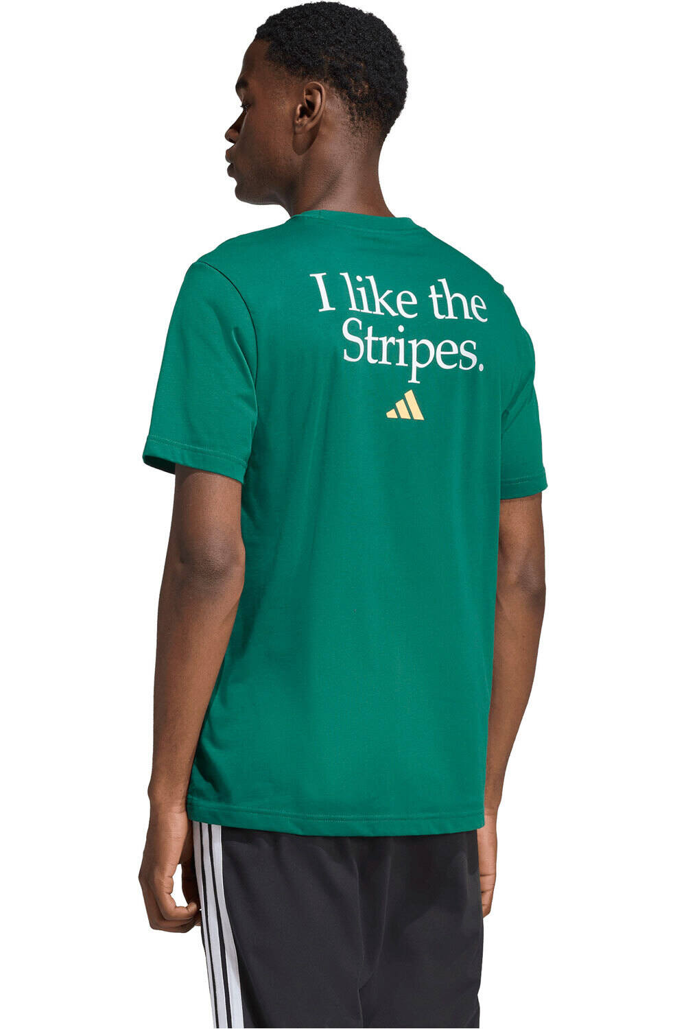 adidas camiseta manga corta hombre ESTAMPADA I LIKE THE STRIPES vista trasera