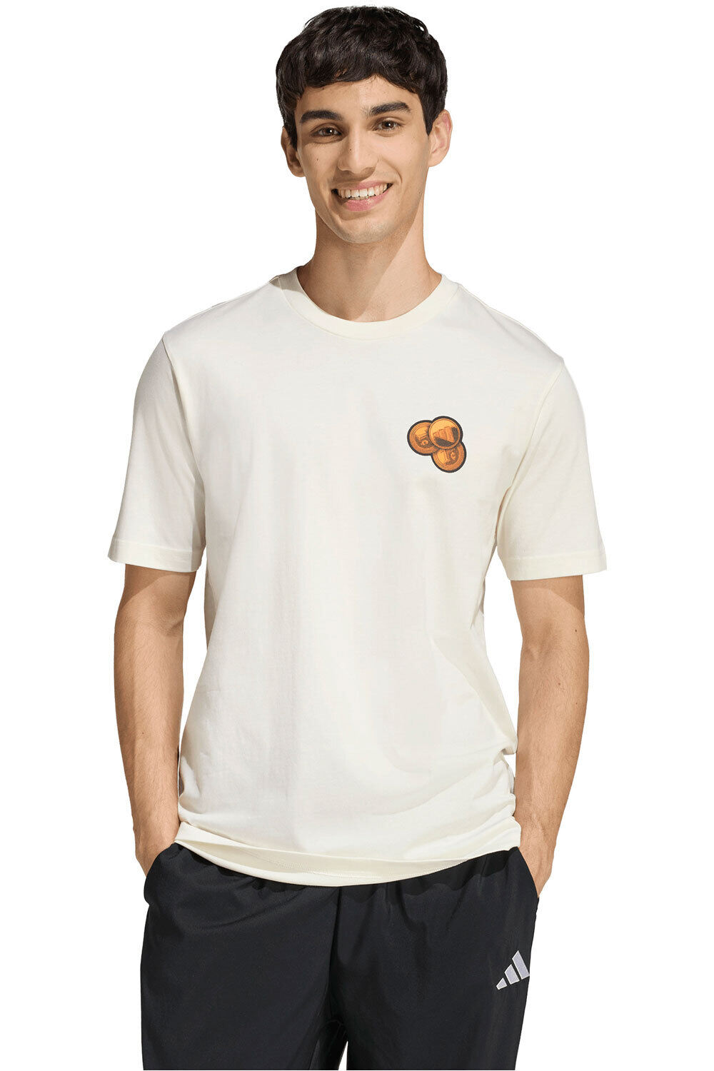 adidas camiseta manga corta hombre ESTAMPADA SNACK BUBBLE GUM vista frontal