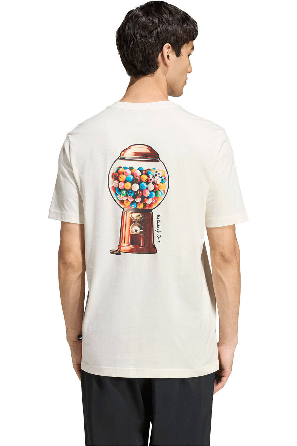 adidas camiseta manga corta hombre ESTAMPADA SNACK BUBBLE GUM vista trasera