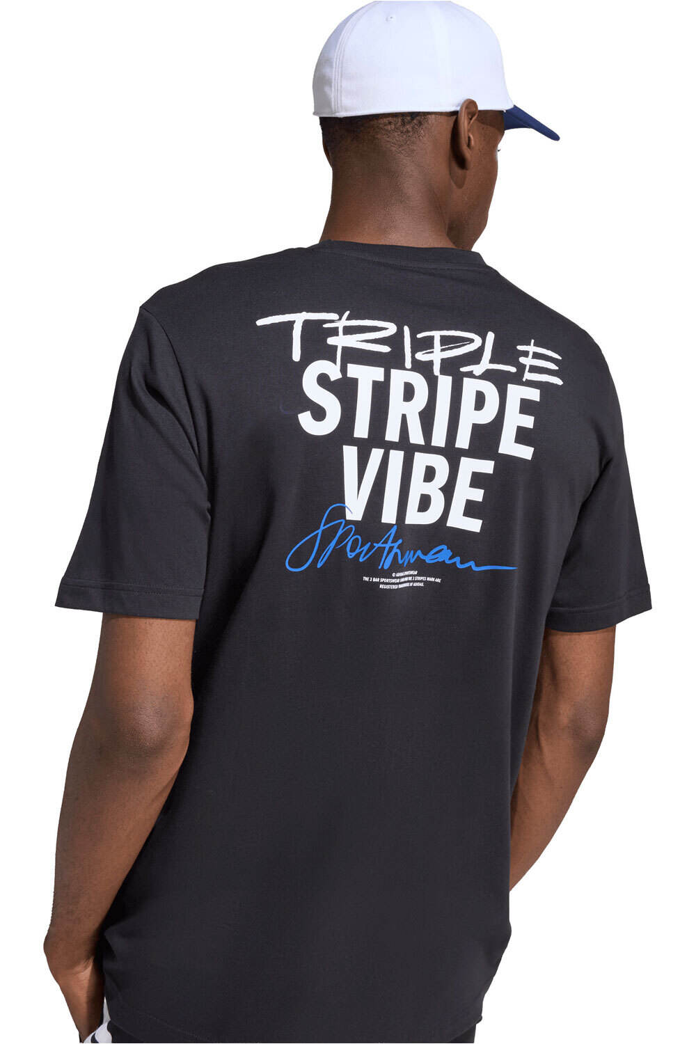 adidas camiseta manga corta hombre ESTAMPADA TRIPLE STRIPE VIBE vista detalle