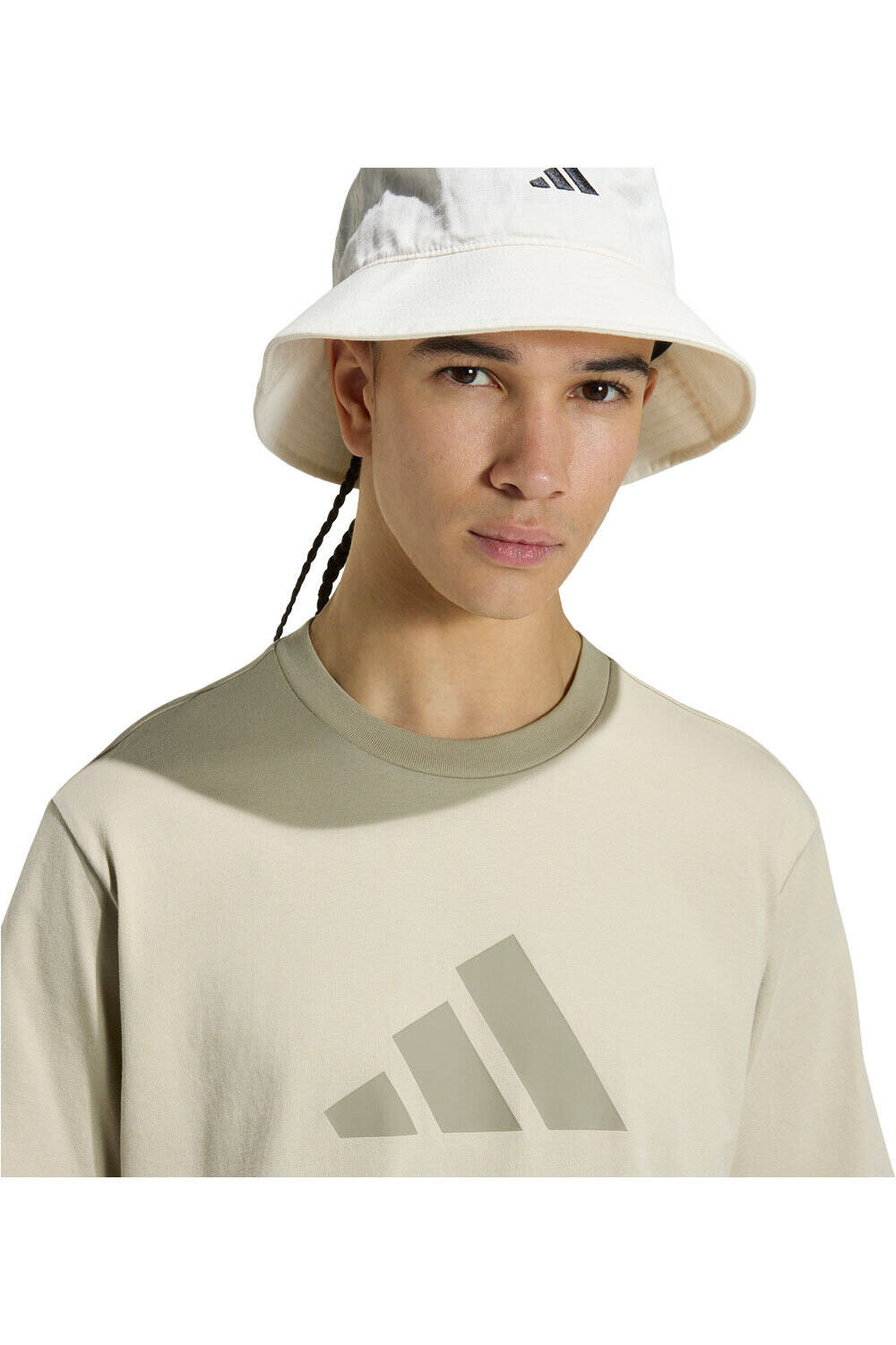 adidas camiseta manga corta hombre FUTURE ICONS 3 BAR LOGO vista detalle