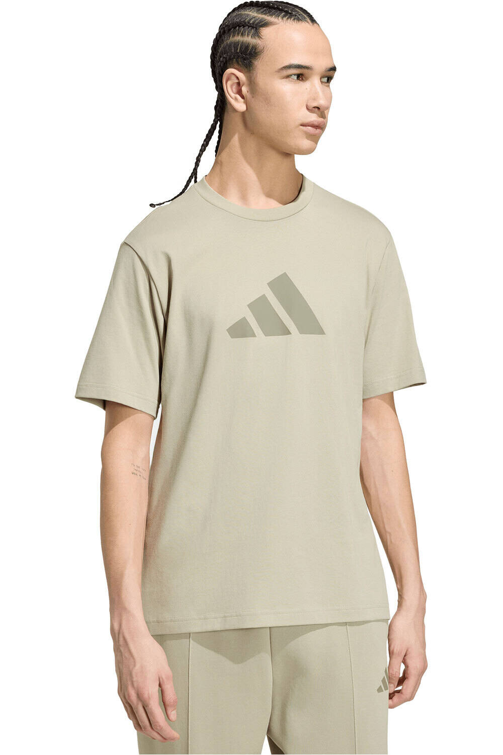 adidas camiseta manga corta hombre FUTURE ICONS 3 BAR LOGO vista frontal