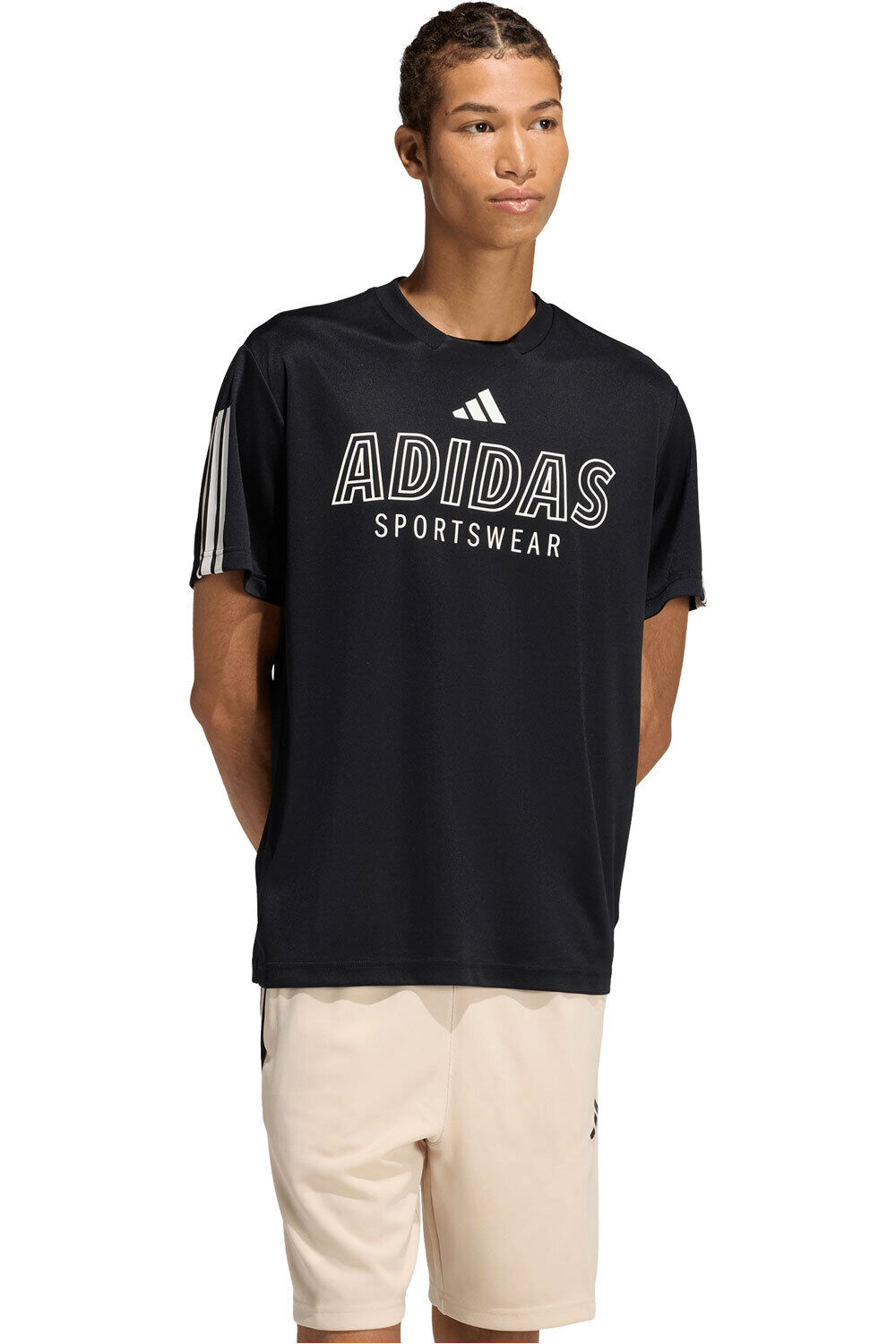 adidas camiseta manga corta hombre HOUSE OF TIRO WORDMARK vista frontal