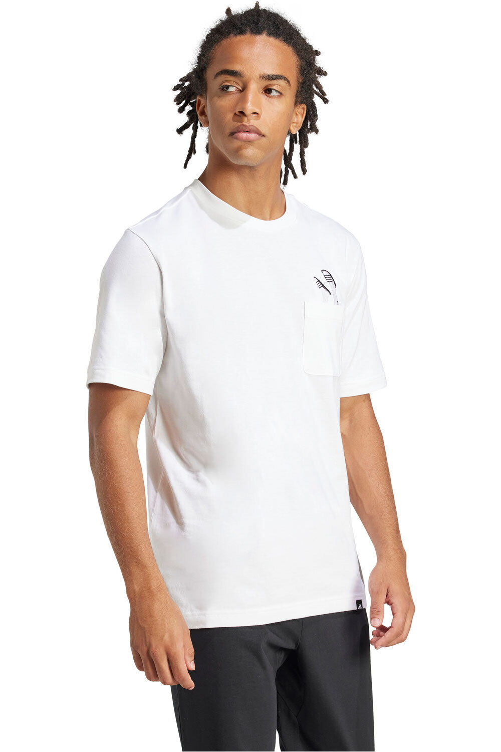 adidas camiseta manga corta hombre M L SLIDE PKT T vista detalle