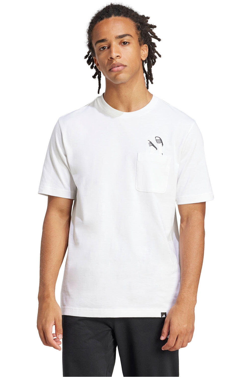 adidas camiseta manga corta hombre M L SLIDE PKT T vista frontal