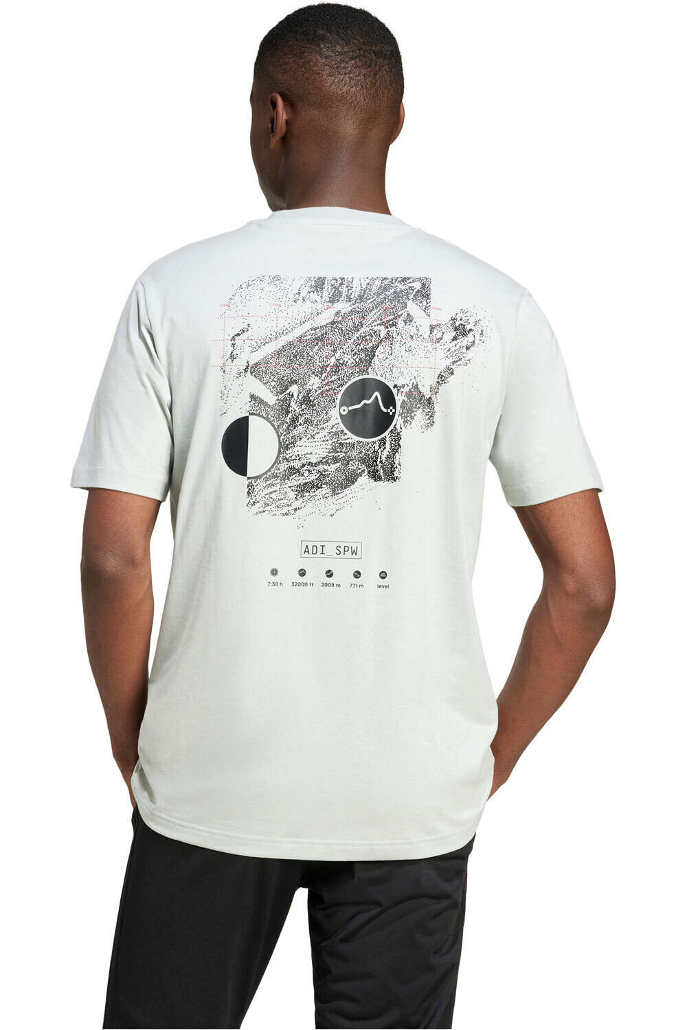 adidas camiseta manga corta hombre M T CE SPACE T vista trasera