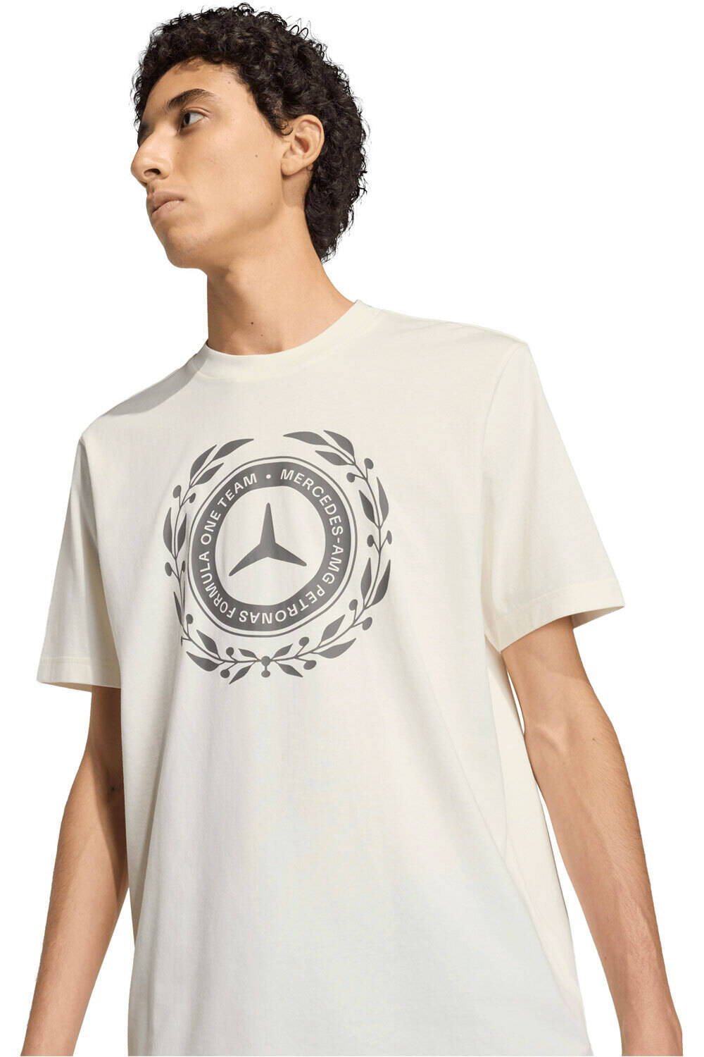adidas camiseta manga corta hombre MERCEDES - AMG PETRONAS FORMULA 1 TEAM SILVER ARROWS 01 vista detalle