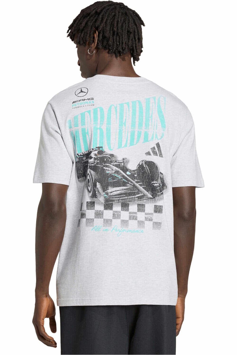 adidas camiseta manga corta hombre MERCEDES-AMG PETRONAS F1 GRAPHIC TEE vista trasera