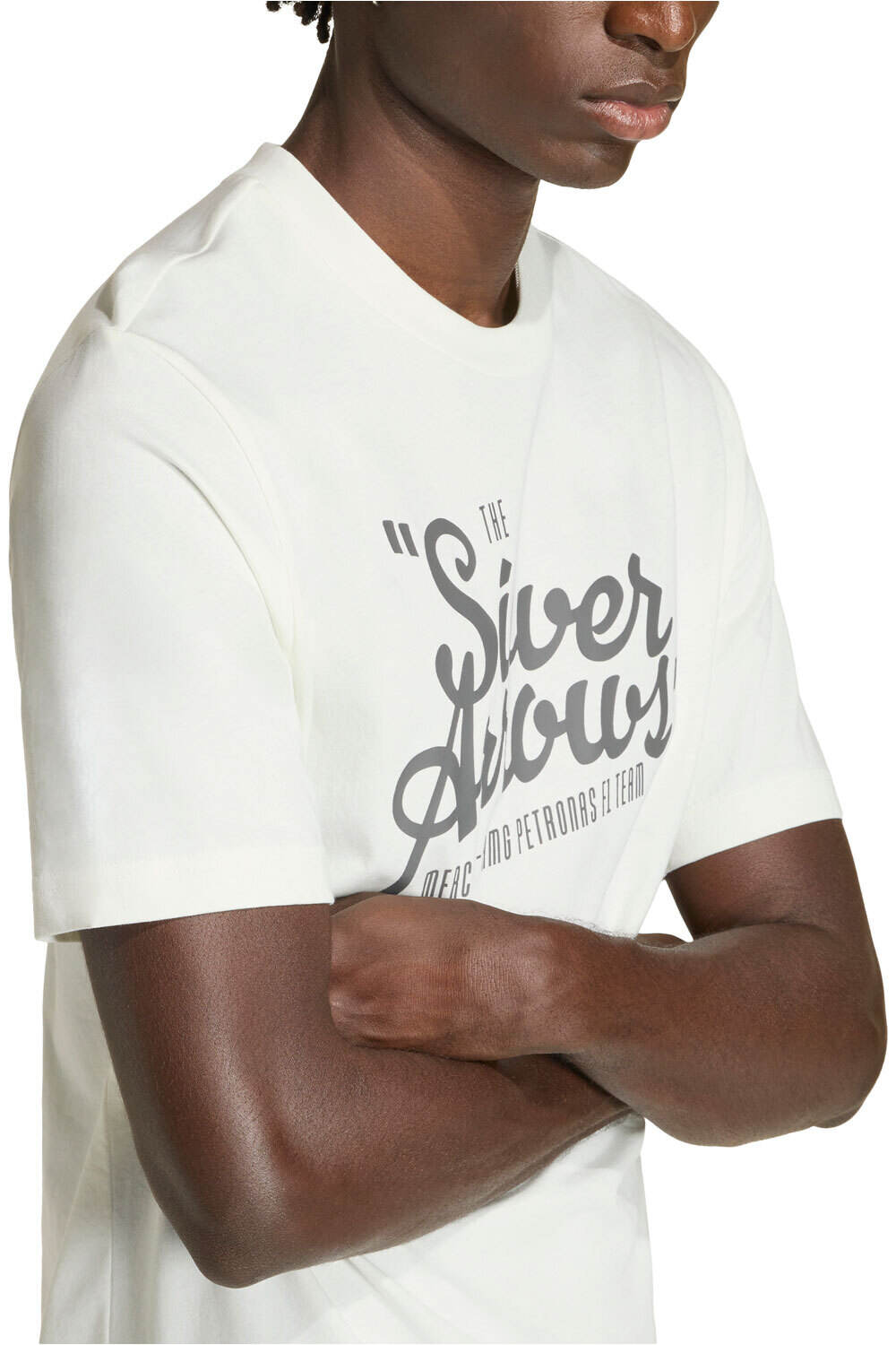 adidas camiseta manga corta hombre MERCEDES-AMG PETRONAS F1 SILVER ARROW vista detalle
