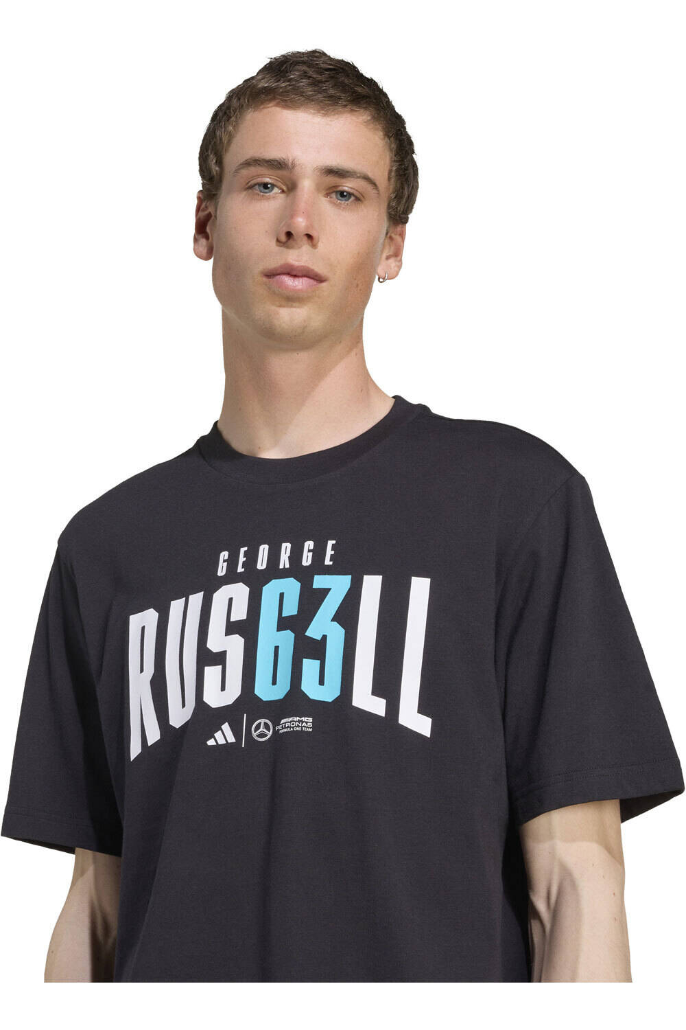 adidas camiseta manga corta hombre MERCEDES AMG PETRONAS GEORGE RUSSELL 03