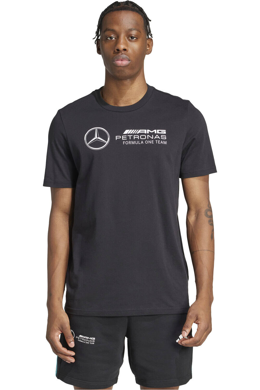 adidas camiseta manga corta hombre MERCEDES F1 TEAM DNA GRAPHIC vista frontal