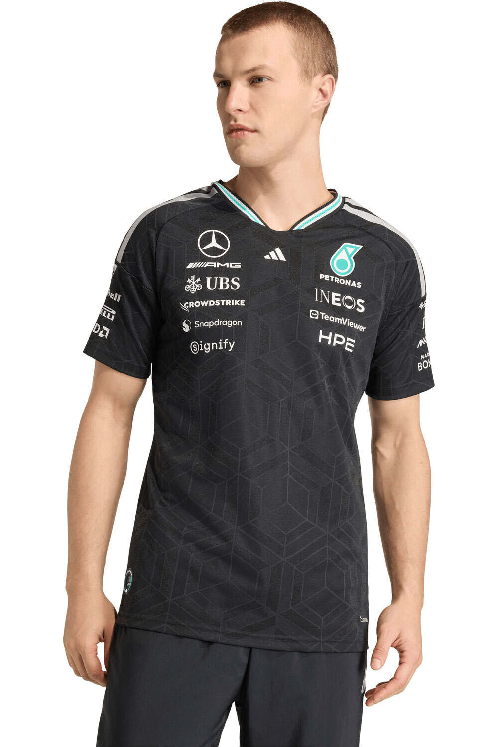 adidas camiseta manga corta hombre PILOTO MERCEDES-AMG PETRONAS F1 vista frontal