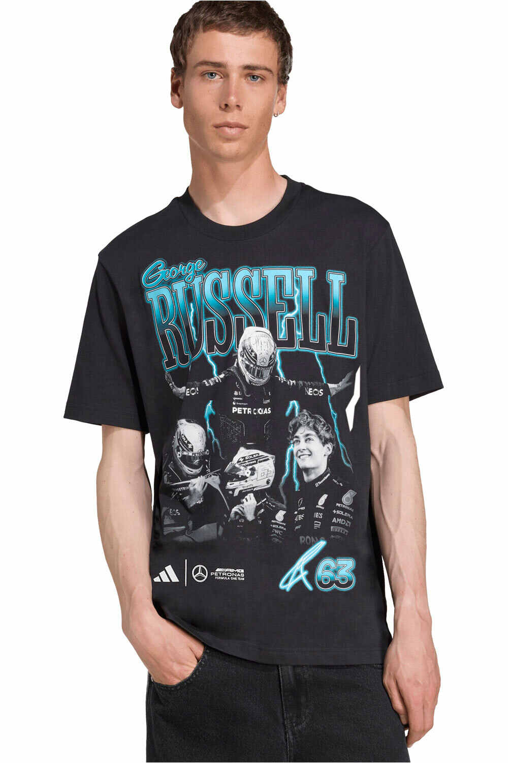 adidas camiseta manga corta hombre RUSSELL GRAPHIC TEE vista detalle