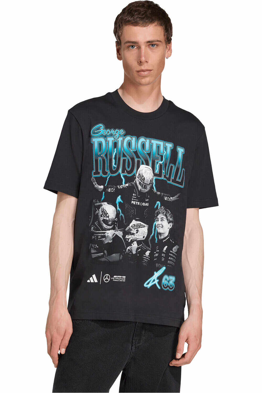 adidas camiseta manga corta hombre RUSSELL GRAPHIC TEE vista frontal
