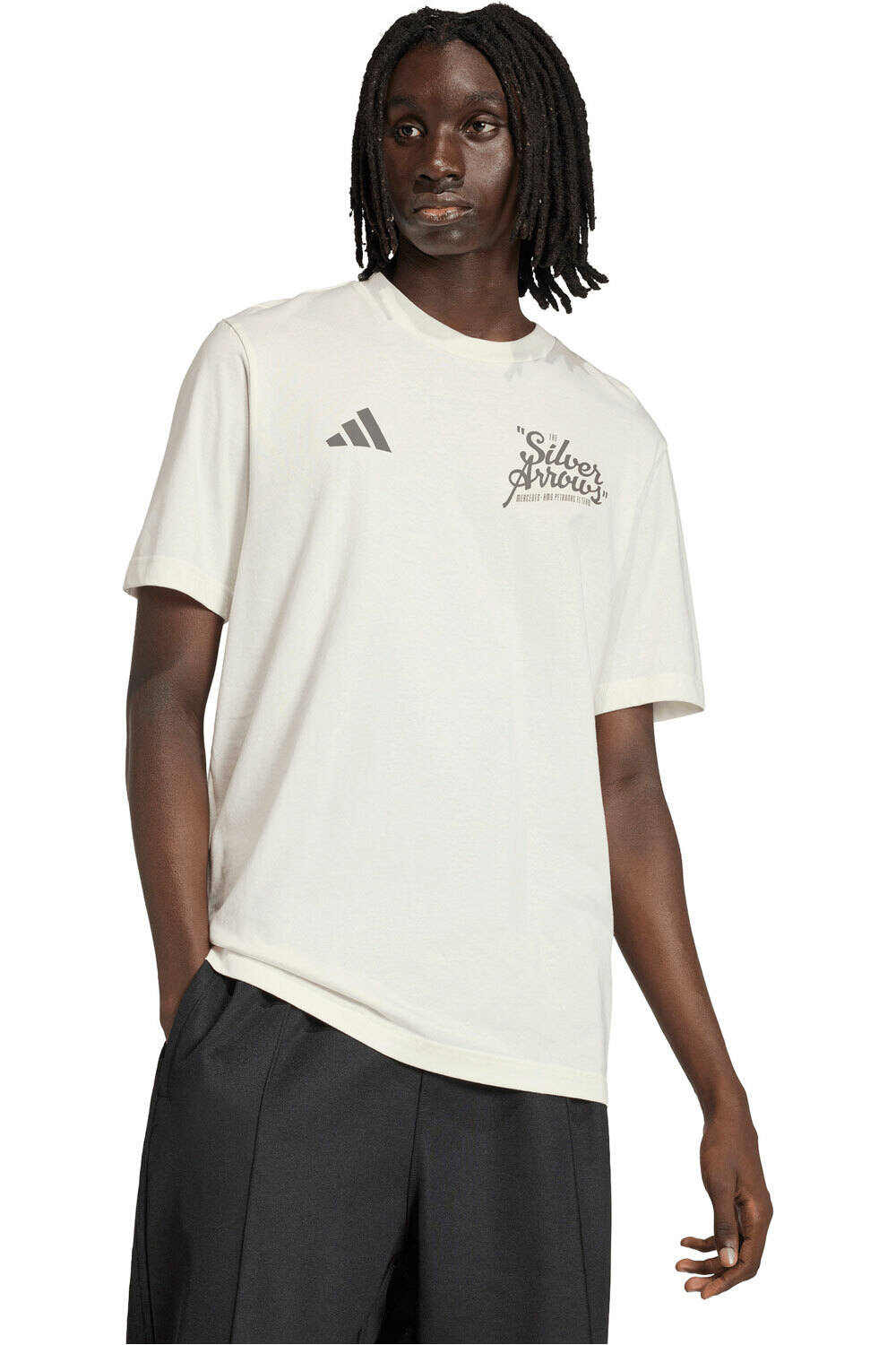 adidas camiseta manga corta hombre SILVER ARROWS TEE 02 vista frontal