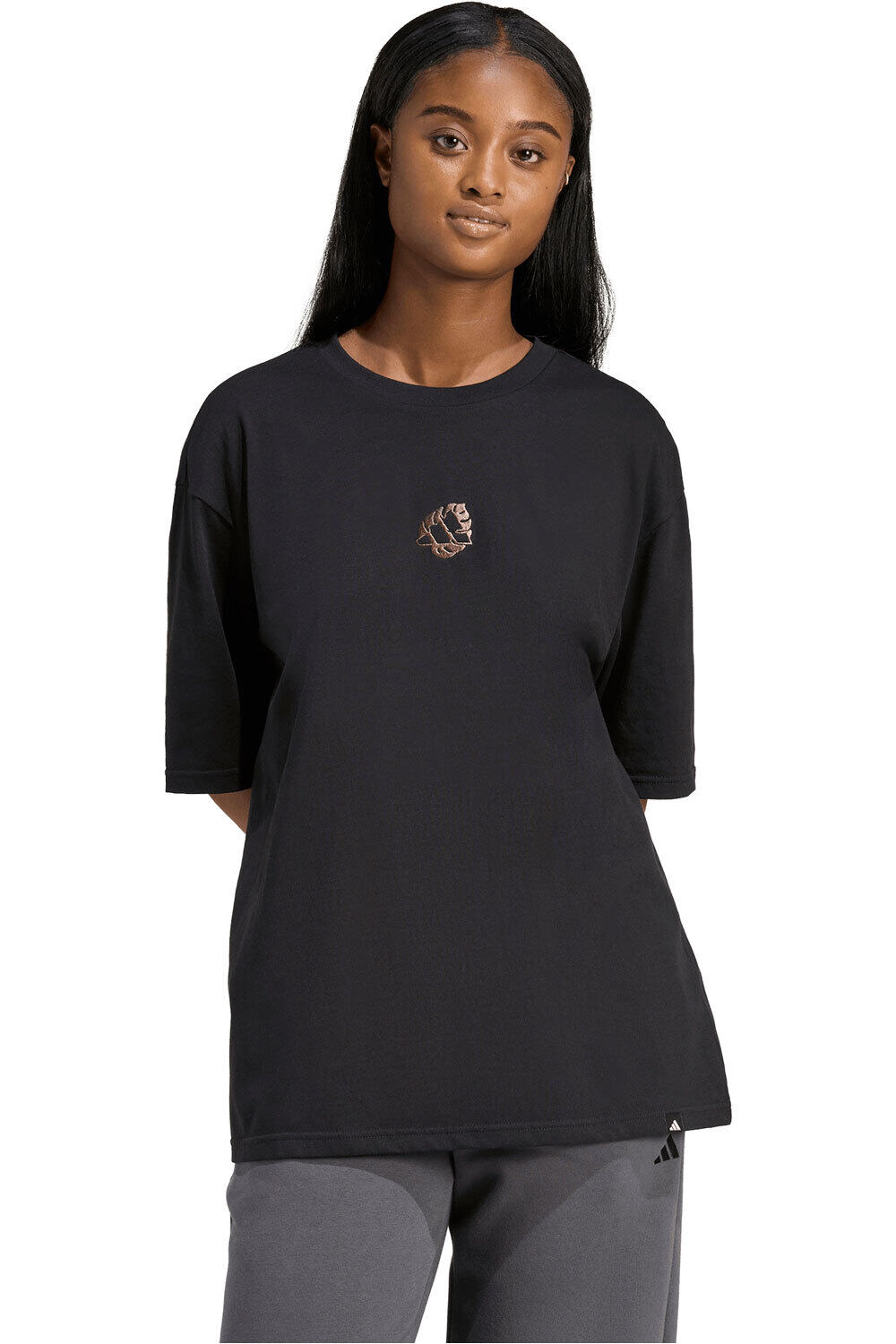 adidas camiseta manga corta mujer ANIMAL PRINT vista frontal