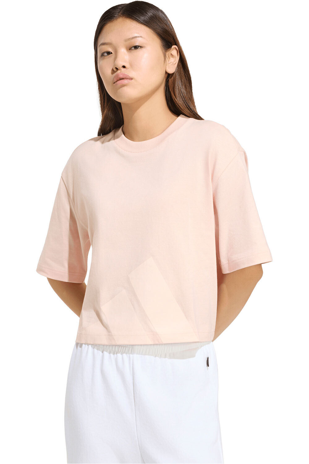 adidas camiseta manga corta mujer ESSENTIALS BIG LOGO BOYFRIEND vista frontal